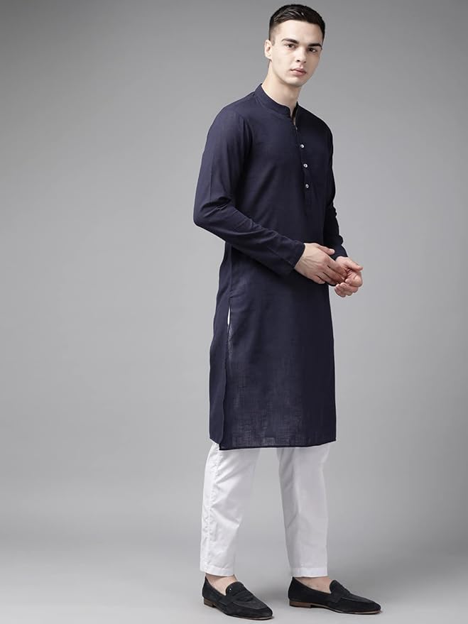 Cotton Kurta Pyjama With Nehru jacket - Image 2
